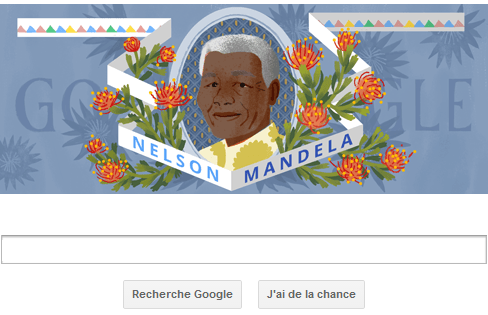 GOOGLE – MANDELA. Google rend un vibrant hommage à Nelson Mandela pour ses 96 ans